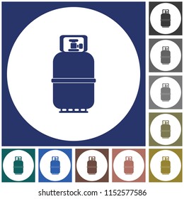 Camping gas bottle icon. Flat icon isolated. Vector illustration