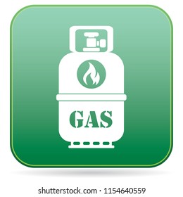 Camping gas bottle icon. Flat icon isolated. Vector illustration