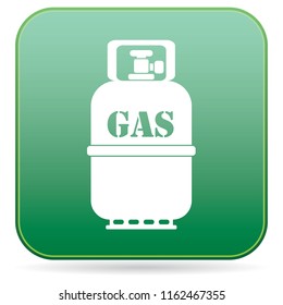 Camping gas bottle icon. Flat icon isolated. Vector illustration