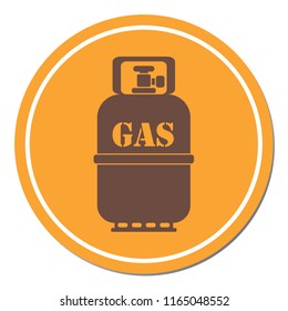 Camping gas bottle icon. Flat icon isolated. Vector illustration

