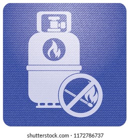 Camping gas bottle icon. Flat icon isolated. Vector illustration
