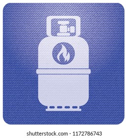 Camping gas bottle icon. Flat icon isolated. Vector illustration

