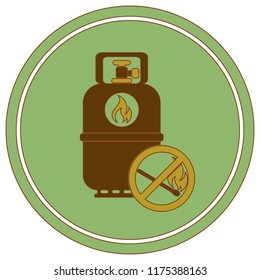 Camping gas bottle icon. Flat icon isolated. Vector illustration