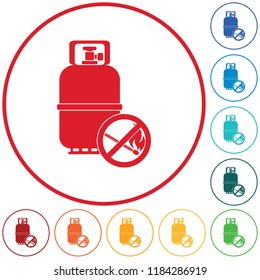 Camping gas bottle icon. Flat icon isolated. Vector illustration