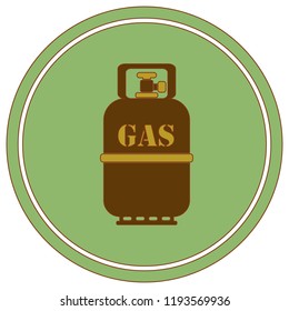 Camping gas bottle icon. Flat icon isolated. Vector illustration