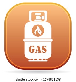 Camping gas bottle icon. Flat icon isolated. Vector illustration