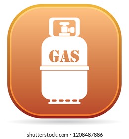 Camping gas bottle icon. Flat icon isolated. Vector illustration