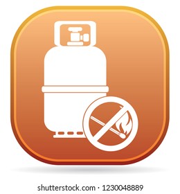 Camping gas bottle icon. Flat icon isolated. Vector illustration