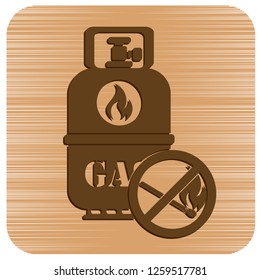 Camping gas bottle icon. Flat icon isolated. Vector illustration