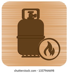 Camping gas bottle icon. Flat icon isolated. Vector illustration