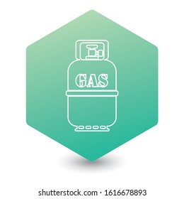 Camping gas bottle icon. Flat icon isolated. Vector illustration

