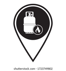 Camping Gas Bottle Icon. Flat Icon Isolated. Vector Illustration

