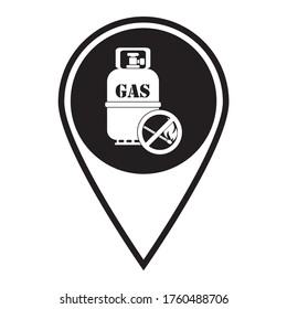 Camping Gas Bottle Icon. Flat Icon Isolated. Vector Illustration