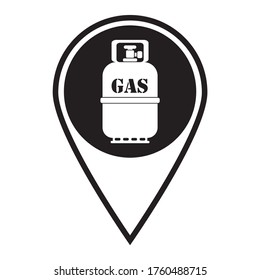 Camping Gas Bottle Icon. Flat Icon Isolated. Vector Illustration