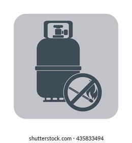 Camping gas bottle icon. Flat icon isolated. Vector illustration