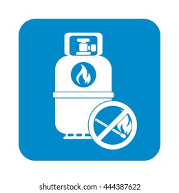 Camping gas bottle icon. Flat icon isolated. Vector illustration