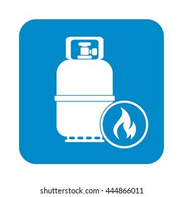 Camping gas bottle icon. Flat icon isolated. Vector illustration

