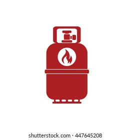 Camping Gas Bottle Icon. Flat Icon Isolated. Vector Illustration

