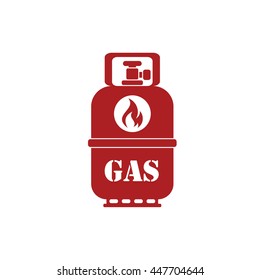 Camping gas bottle icon. Flat icon isolated. Vector illustration