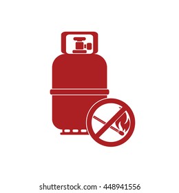 Camping gas bottle icon. Flat icon isolated. Vector illustration