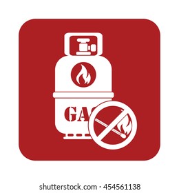 Camping gas bottle icon. Flat icon isolated. Vector illustration