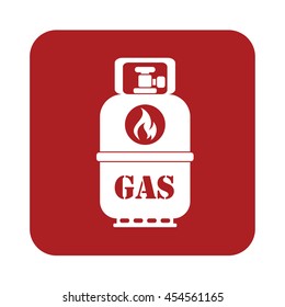 Camping gas bottle icon. Flat icon isolated. Vector illustration

