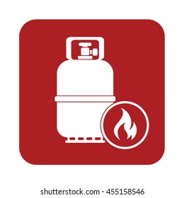 Camping gas bottle icon. Flat icon isolated. Vector illustration