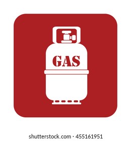 Camping gas bottle icon. Flat icon isolated. Vector illustration