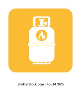 Camping gas bottle icon. Flat icon isolated. Vector illustration