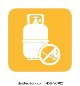 Camping gas bottle icon. Flat icon isolated. Vector illustration

