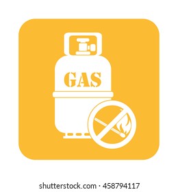 Camping gas bottle icon. Flat icon isolated. Vector illustration

