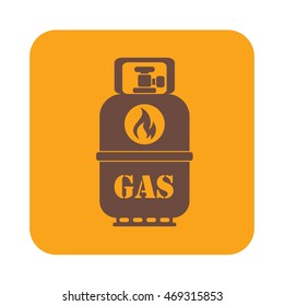 Camping gas bottle icon. Flat icon isolated. Vector illustration