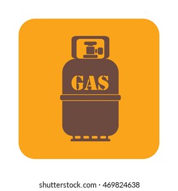 Camping gas bottle icon. Flat icon isolated. Vector illustration