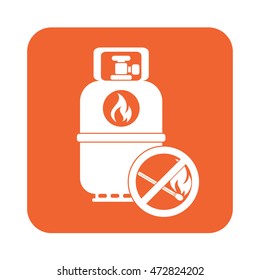 Camping gas bottle icon. Flat icon isolated. Vector illustration