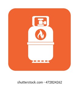 Camping gas bottle icon. Flat icon isolated. Vector illustration