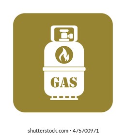 Camping gas bottle icon. Flat icon isolated. Vector illustration