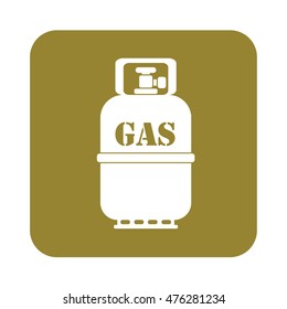 Camping gas bottle icon. Flat icon isolated. Vector illustration