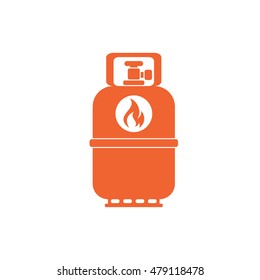 Camping gas bottle icon. Flat icon isolated. Vector illustration

