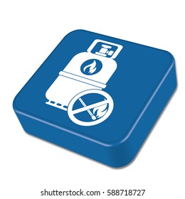 Camping gas bottle icon. Flat icon isolated. Vector illustration

