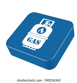 Camping gas bottle icon. Flat icon isolated. Vector illustration