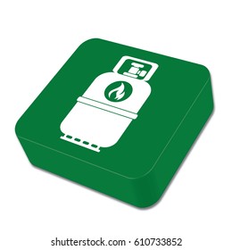 Camping gas bottle icon. Flat icon isolated. Vector illustration
