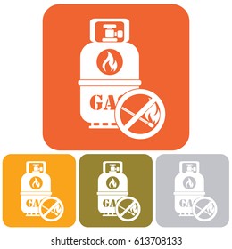 Camping gas bottle icon. Flat icon isolated. Vector illustration