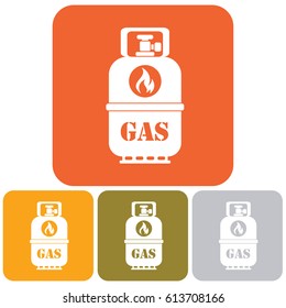 Camping gas bottle icon. Flat icon isolated. Vector illustration

