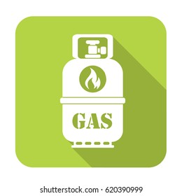 Camping gas bottle icon. Flat icon isolated. Vector illustration