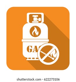 Camping gas bottle icon. Flat icon isolated. Vector illustration

