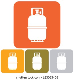 Camping gas bottle icon. Flat icon isolated. Vector illustration