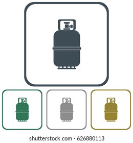 Camping Gas Bottle Icon. Flat Icon Isolated. Vector Illustration

