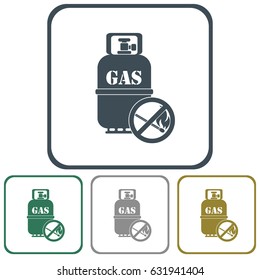 Camping gas bottle icon. Flat icon isolated. Vector illustration