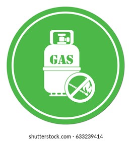 Camping gas bottle icon. Flat icon isolated. Vector illustration