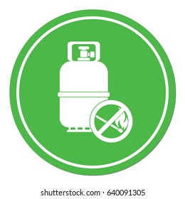 Camping gas bottle icon. Flat icon isolated. Vector illustration

